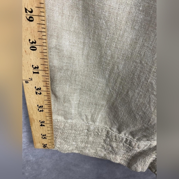 J Jill Pure Linen Trapunto-Stitched Pants Women Size L Tall - Picture 7 of 7